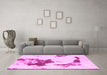 Machine Washable Abstract Pink Modern Rug in a Living Room, wshabs924pnk