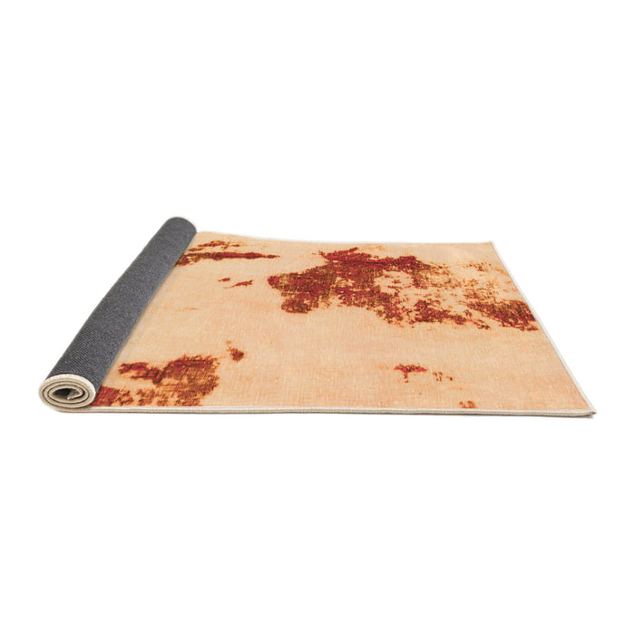 Sideview of Abstract Orange Modern Rug, abs924org