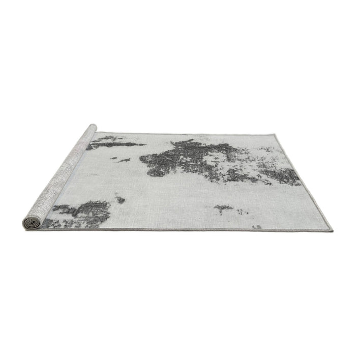 Sideview of Machine Washable Abstract Gray Modern Rug, wshabs924gry
