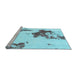 Sideview of Machine Washable Abstract Light Blue Modern Rug, wshabs924lblu
