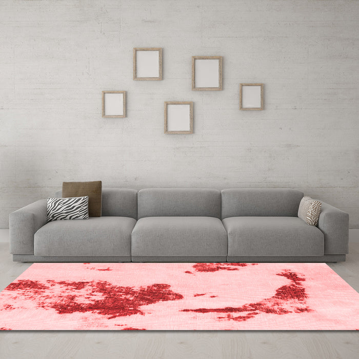 Modern Red Washable Rugs