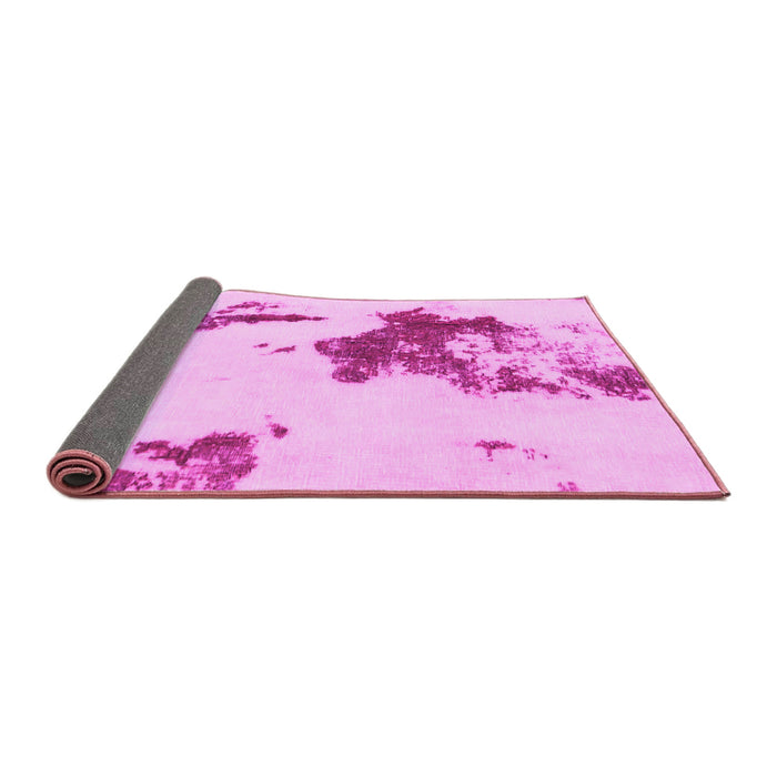Sideview of Abstract Pink Modern Rug, abs924pnk