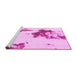 Sideview of Machine Washable Abstract Pink Modern Rug, wshabs924pnk