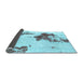 Sideview of Abstract Light Blue Modern Rug, abs924lblu