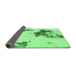 Sideview of Abstract Emerald Green Modern Rug, abs924emgrn