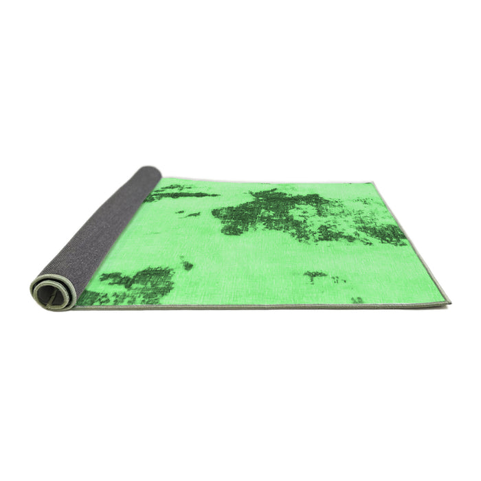 Sideview of Abstract Emerald Green Modern Rug, abs924emgrn