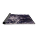 Sideview of Abstract Silver Gray Modern Rug, abs925