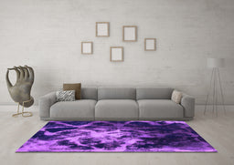 Machine Washable Abstract Purple Modern Area Rugs in a Living Room, wshabs925pur