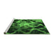 Sideview of Machine Washable Abstract Green Modern Area Rugs, wshabs925grn