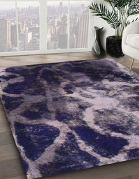 Abstract Silver Gray Modern Rug, abs925