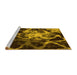 Sideview of Machine Washable Abstract Yellow Modern Rug, wshabs925yw