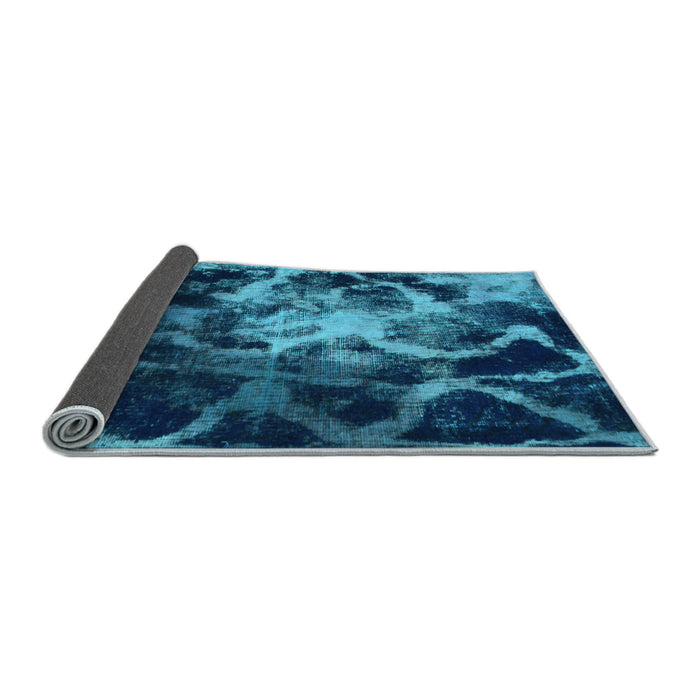 Sideview of Abstract Light Blue Modern Rug, abs925lblu