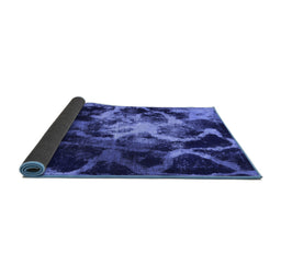 Sideview of Abstract Blue Modern Rug, abs925blu
