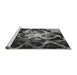 Sideview of Machine Washable Abstract Gray Modern Rug, wshabs925gry