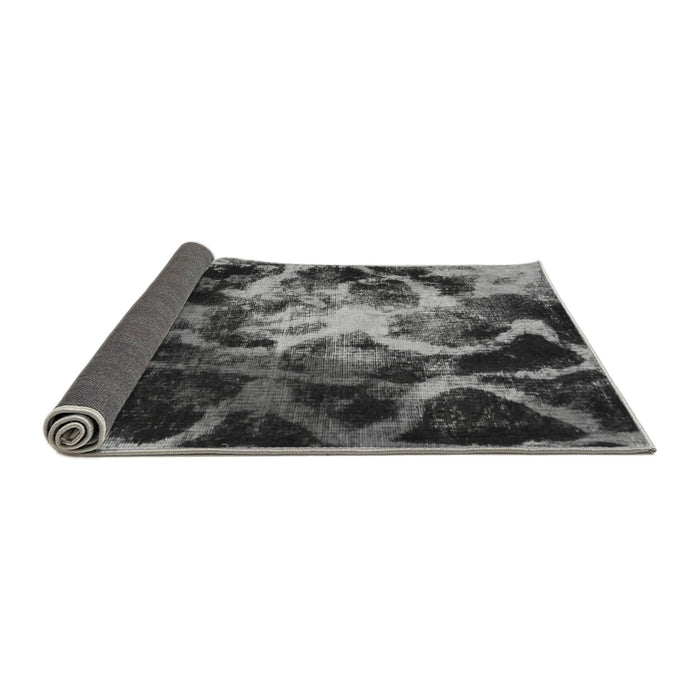 Sideview of Abstract Gray Modern Rug, abs925gry