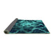 Sideview of Abstract Turquoise Modern Rug, abs925turq