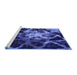 Sideview of Machine Washable Abstract Blue Modern Rug, wshabs925blu