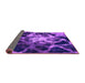 Sideview of Abstract Purple Modern Rug, abs925pur