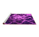 Sideview of Machine Washable Abstract Pink Modern Rug, wshabs925pnk