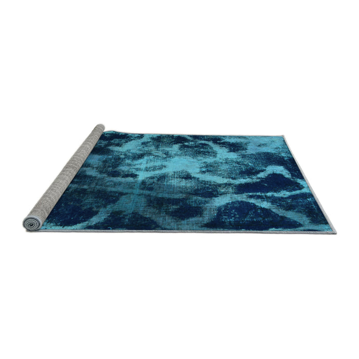 Sideview of Machine Washable Abstract Light Blue Modern Rug, wshabs925lblu