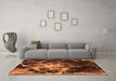 Machine Washable Abstract Orange Modern Area Rugs in a Living Room, wshabs925org