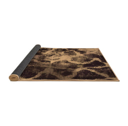 Sideview of Abstract Brown Modern Rug, abs925brn