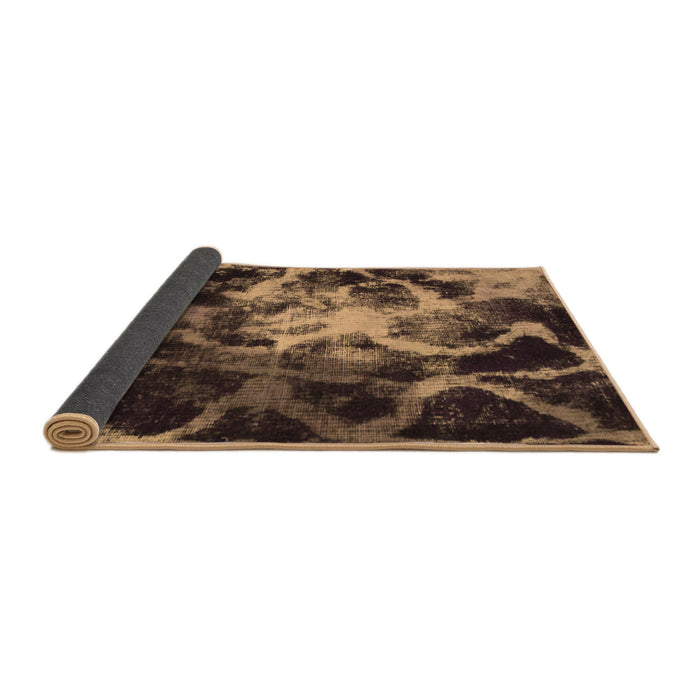 Sideview of Abstract Brown Modern Rug, abs925brn