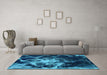 Machine Washable Abstract Light Blue Modern Rug in a Living Room, wshabs925lblu