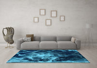 Machine Washable Abstract Light Blue Modern Rug, wshabs925lblu