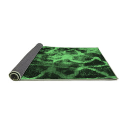 Sideview of Abstract Emerald Green Modern Rug, abs925emgrn