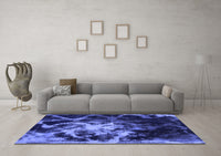 Machine Washable Abstract Blue Modern Rug, wshabs925blu