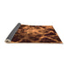 Sideview of Abstract Orange Modern Rug, abs925org