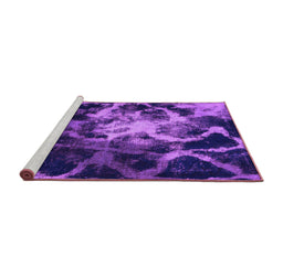 Sideview of Machine Washable Abstract Purple Modern Area Rugs, wshabs925pur