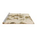 Sideview of Machine Washable Abstract Brass Green Rug, wshabs926