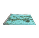 Sideview of Machine Washable Abstract Light Blue Modern Rug, wshabs926lblu