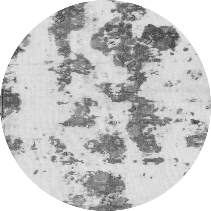 Round Machine Washable Abstract Gray Modern Rug, wshabs926gry