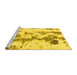 Sideview of Machine Washable Abstract Yellow Modern Rug, wshabs926yw