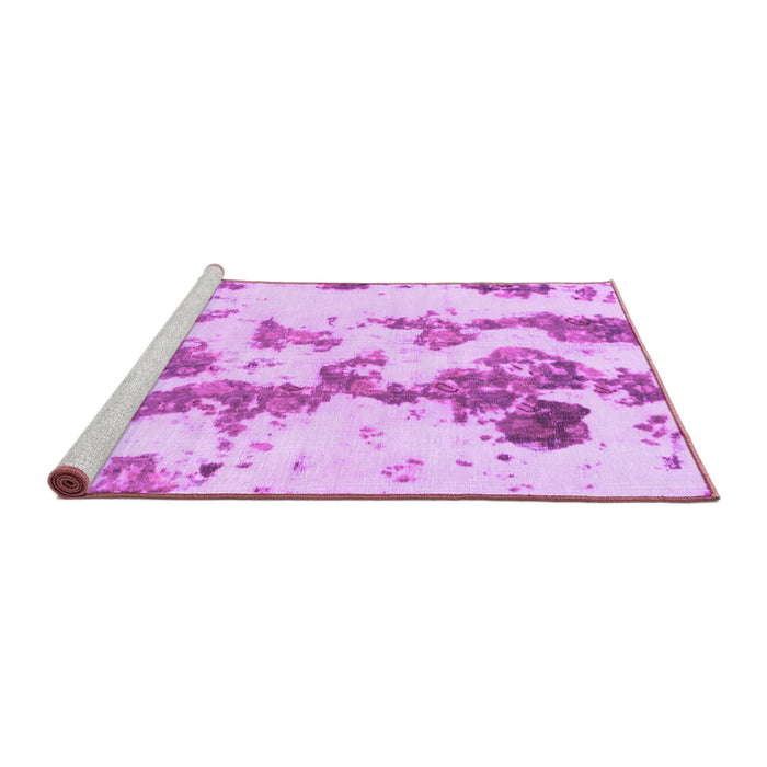 Sideview of Machine Washable Abstract Purple Modern Area Rugs, wshabs926pur