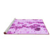 Sideview of Machine Washable Abstract Purple Modern Area Rugs, wshabs926pur