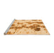 Sideview of Machine Washable Abstract Orange Modern Area Rugs, wshabs926org