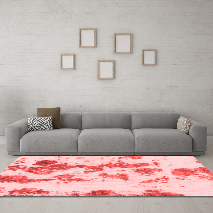 Modern Red Washable Rugs
