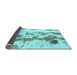 Sideview of Abstract Light Blue Modern Rug, abs926lblu