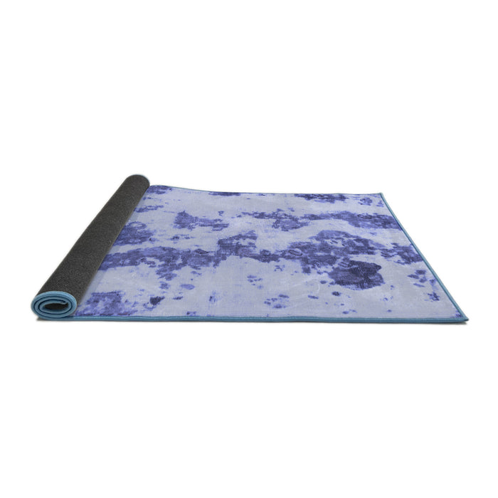 Sideview of Abstract Blue Modern Rug, abs926blu
