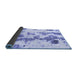 Sideview of Abstract Blue Modern Rug, abs926blu