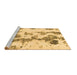 Sideview of Machine Washable Abstract Brown Modern Rug, wshabs926brn