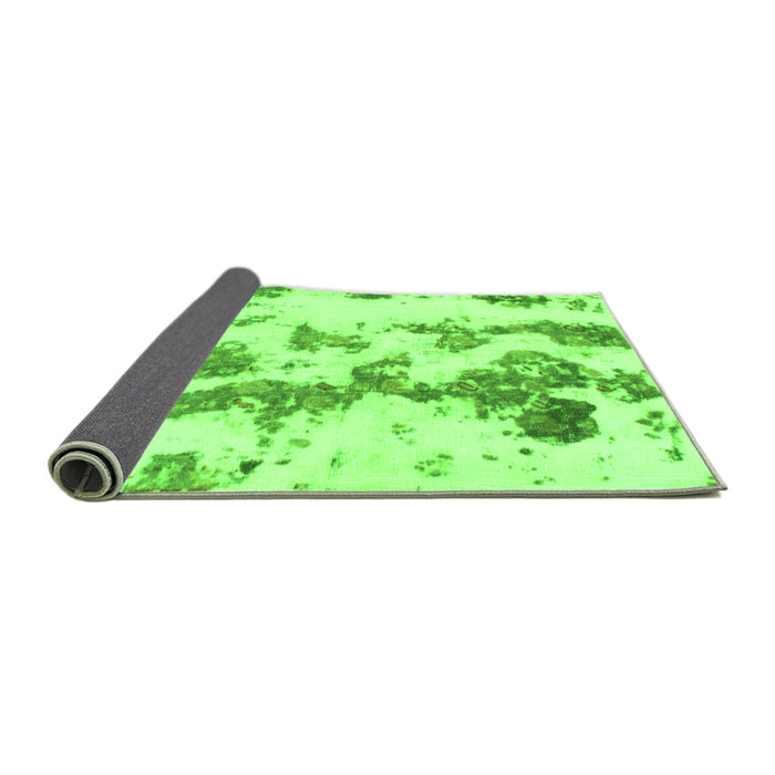 Sideview of Abstract Green Modern Rug, abs926grn
