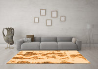 Machine Washable Abstract Orange Modern Rug, wshabs926org