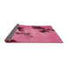 Sideview of Abstract Pink Modern Rug, abs927