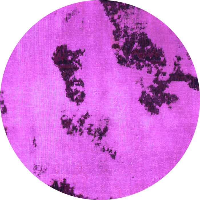 Round Abstract Purple Modern Rug, abs927pur