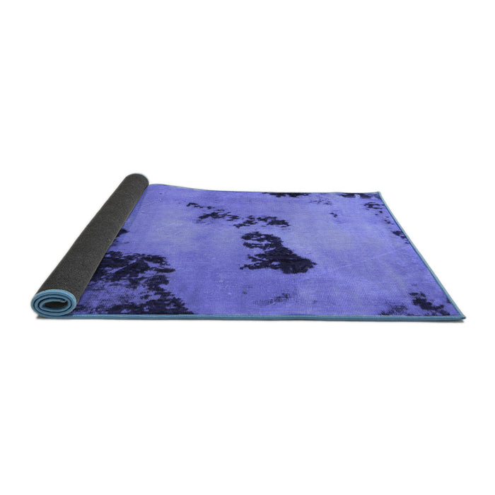 Sideview of Abstract Blue Modern Rug, abs927blu